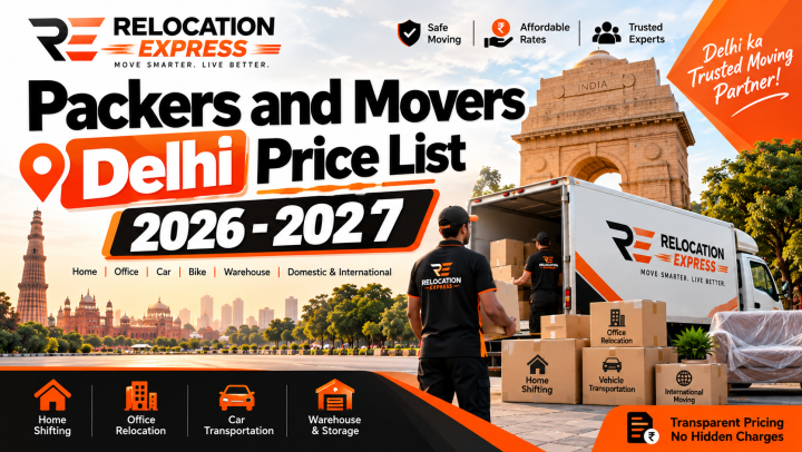 Packers and Movers Delhi Price List 2026-2027